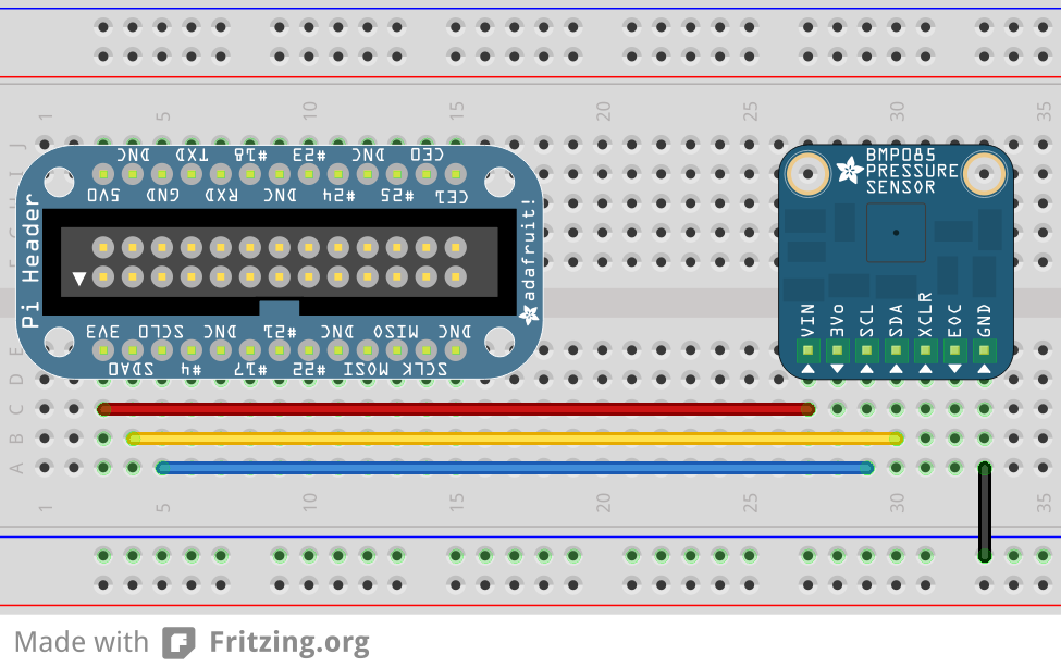 BMP180 Breadboard